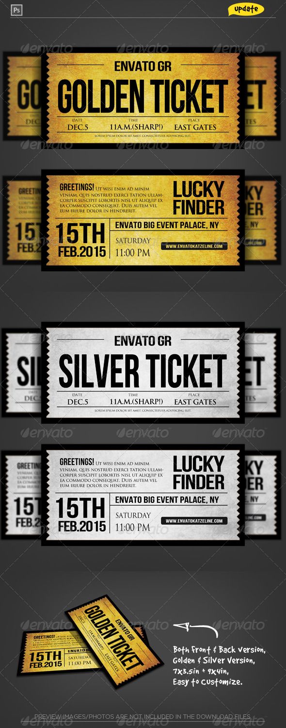 Golden Ticket Templates Find Word Templates