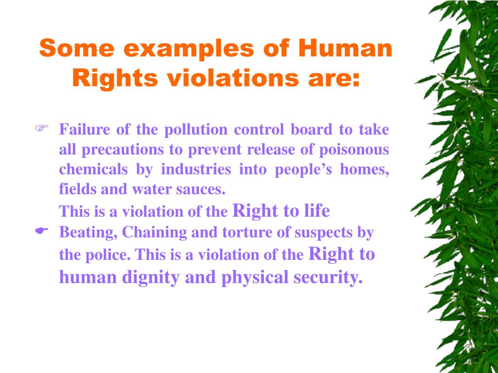 Violations of the Right to Life and to Non-discrimination