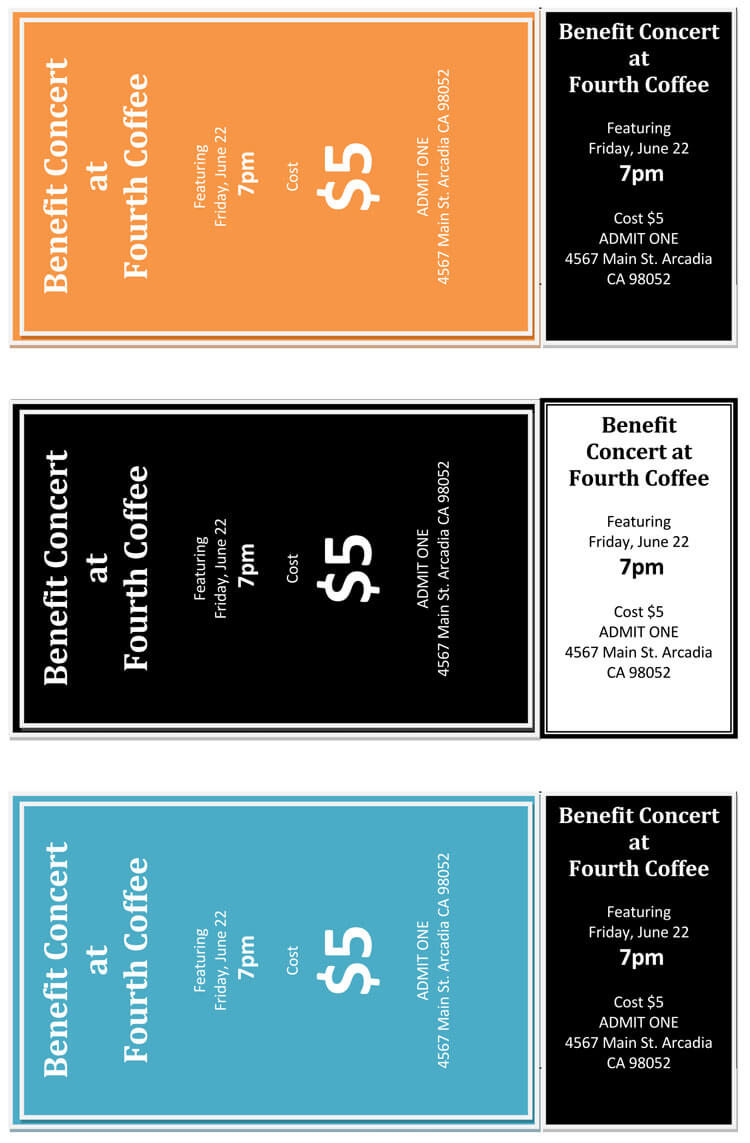 Ticket Printing Custom Printed Event Tickets